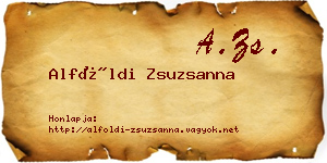 Alföldi Zsuzsanna névjegykártya