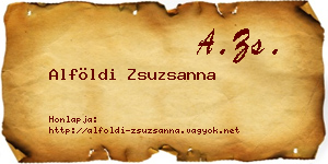 Alföldi Zsuzsanna névjegykártya