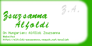 zsuzsanna alfoldi business card